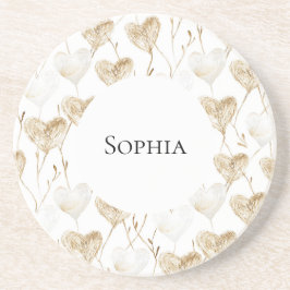 Brown Cream Boho Hearts Underlägg