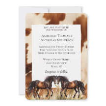 Brown Cream Cowhide Horses Bröllop