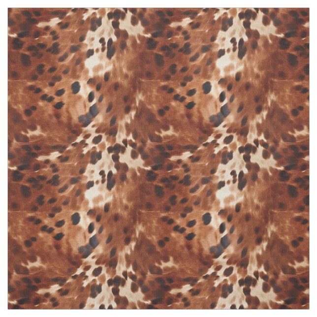 Brown Cream Cowhide Tyg (Provkarta)