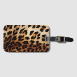 Brown Cream Leopard Animal Bagagebricka