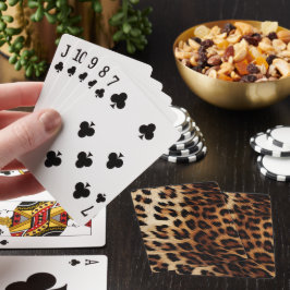 Brown Cream Leopard Animal Casinokort