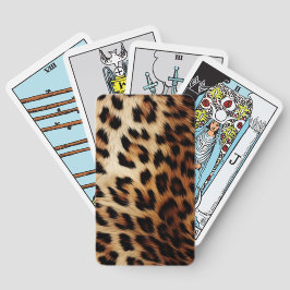 Brown Cream Leopard Animal Casinokort