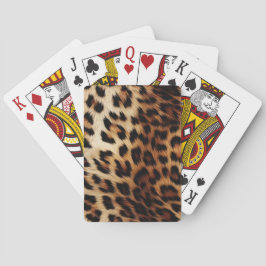 Brown Cream Leopard Animal Casinokort