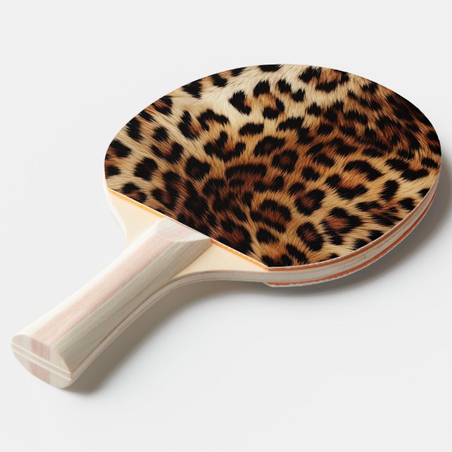 Brown Cream Leopard Animal Pingisracket (Frontvinkel)