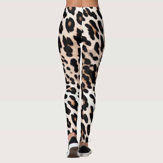 Brown Cream Leopard Leggings (Baksida)