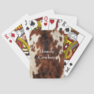 Brown Cream Southwest Cowhide Casinokort