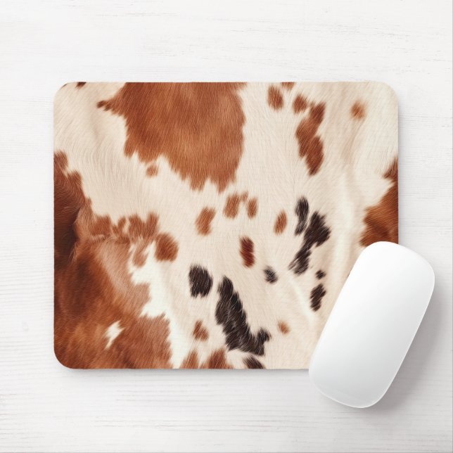 Brown Cream Southwest Cowhide  Musmatta (Med mus)