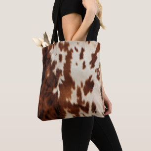 Brown Cream Southwest Cowhide Tygkasse