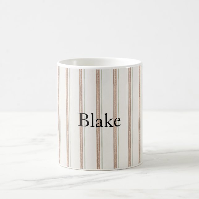 Brown Cream Stripes Kaffemugg (Center)