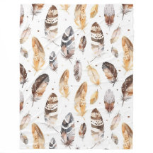 Brown Cream Tribal Native Feathers