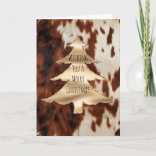 Brown Cream Western Cowhide jul Kort