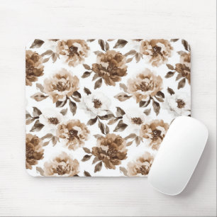 Brown Cream White Flowers Musmatta