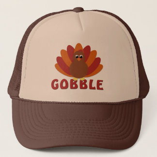 Brown Cute Turkey Gobble Hat Keps