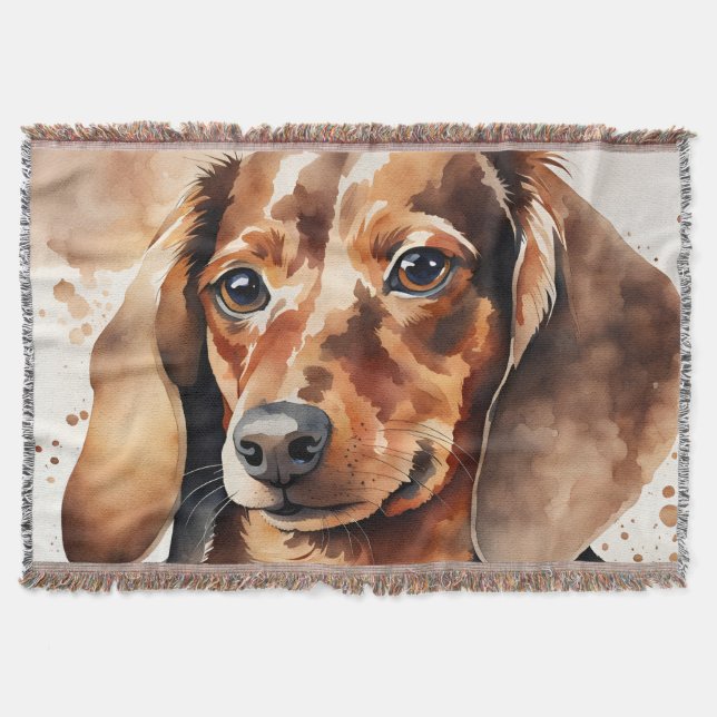 Brown Dachshund Filt (Framsidan)
