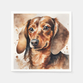Brown Dachshund Pappersservett