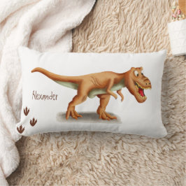 Brown Dinosaur T-Rex Tyrannosaurus Illustration Lumbarkudde