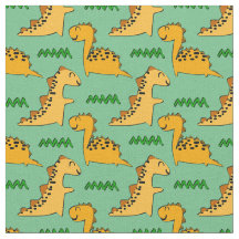 Brown Dinosaurs med gräs på Grönt