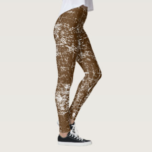 Brown Distress Leggings