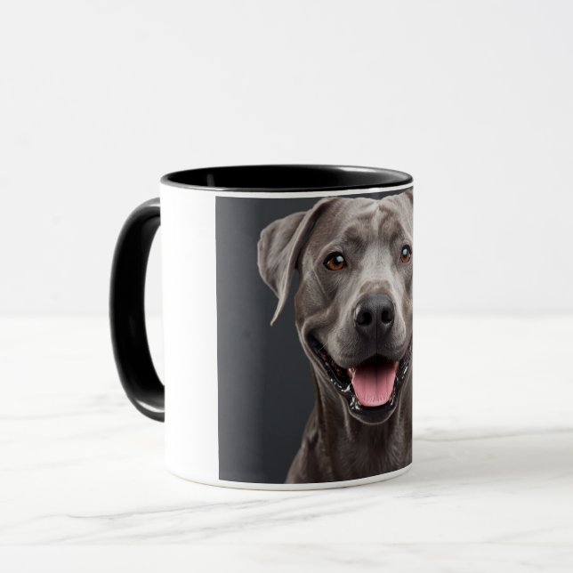 Brown Dog Aesthetic Coffee Mug – Cozy Pet Lover  Mugg (Framsida vänster)