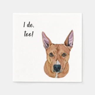 Brown Dog Custom Cocktail Napkin Pappersservett