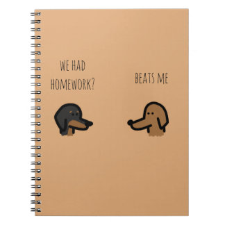brown dog school notebook anteckningsbok