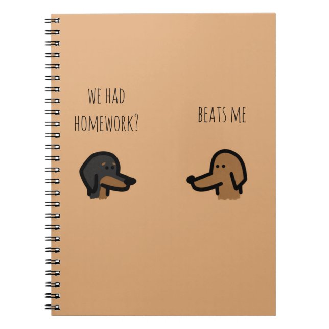 brown dog school notebook anteckningsbok (Framsidan)