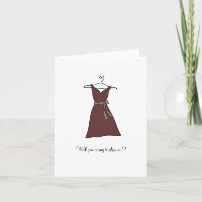 Brown Dress, blir du min brud? Inbjudan (Framsida)
