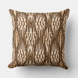Brown earth ikat pattern kudde