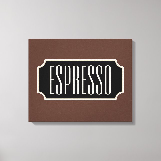 Brown Espresso Sign Canvas (Framsida)