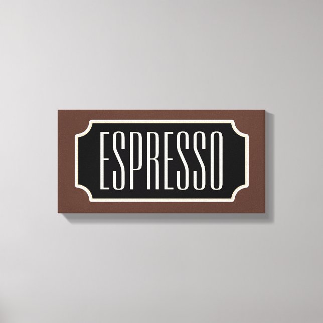 Brown Espresso Sign Canvas (Framsida)