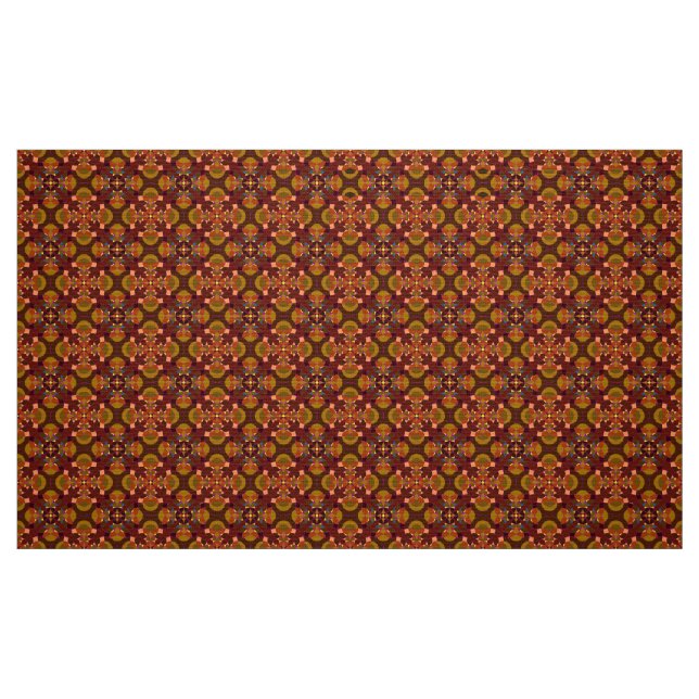 Brown etniskt mönster på tyg (Fat Quarter)