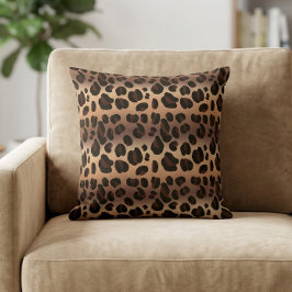 Brown Exotic Leopard Skriv ut Dekorativ kudde