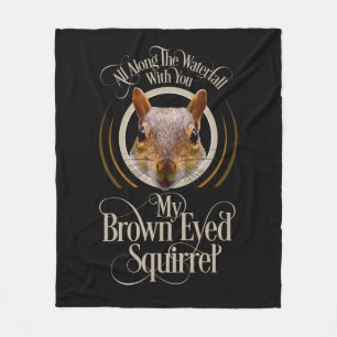 Brown Eyed Squirrel - lustig ekorre älskare Fleecefilt