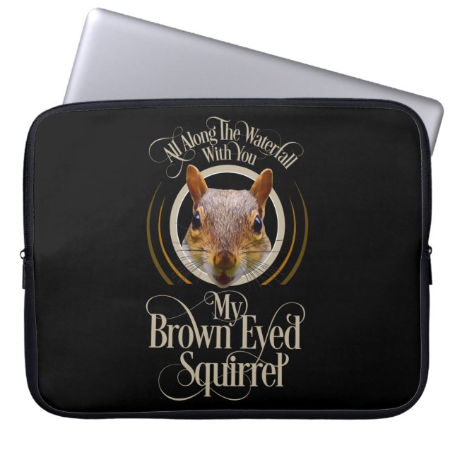 Brown Eyed Squirrel - lustig ekorre älskare Laptop Fodral (Framsidan)