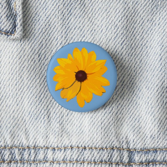 Brown Eyed Susan Gult Flower Knapp (Skapare uppladdad)