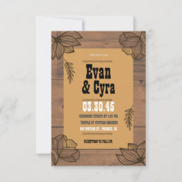 Brown Fall Wedding Inbjudningar