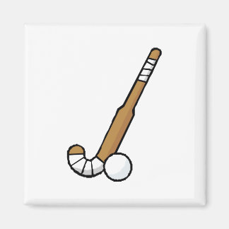 Brown Fält Hockey Stick Magnet