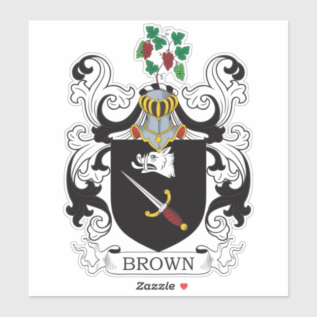 Brown Family Crest Klistermärken (Ark)