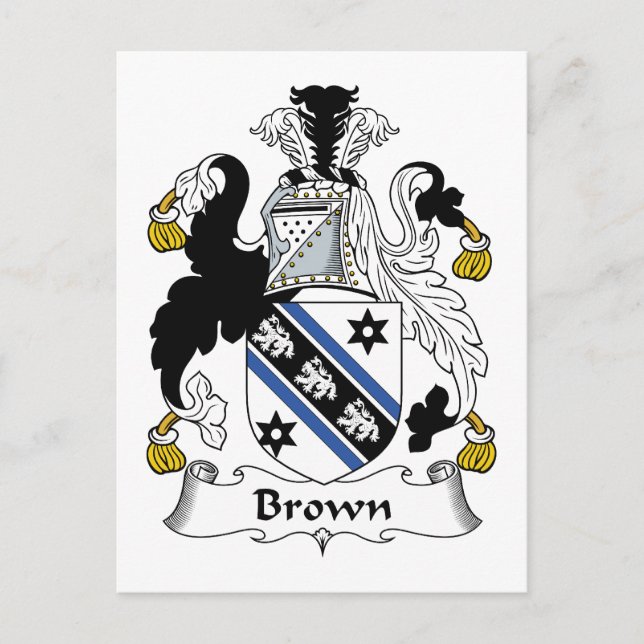 Brown Family Crest Vykort (Framsida)
