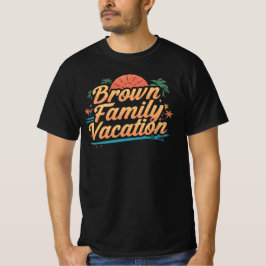 Brown Family Vacation Personalized Scenic Travel T Shirt