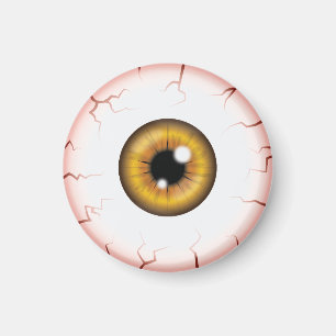 Brown Färg Eyeball Halloween Bloodshot Eyeball Magnet
