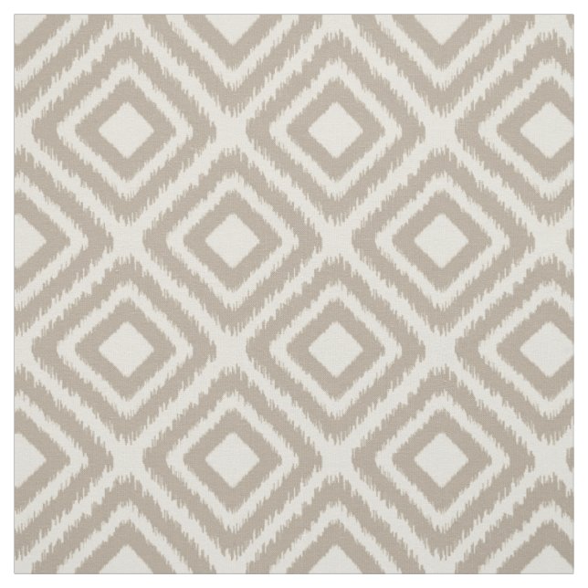 Brown färg modern Ikat diamant mönster Tyg (Provkarta)