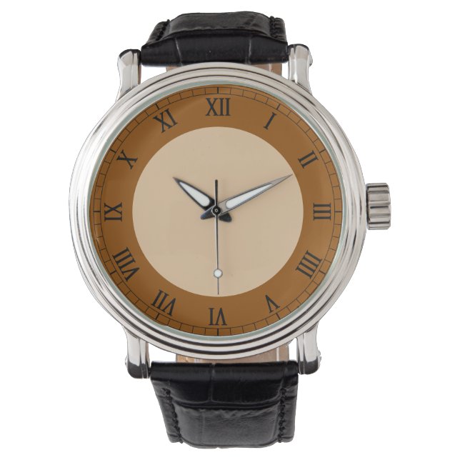 Brown Färg Snyggt Armbandsur (Framsida)