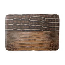 Brown Faux Alligator Leather