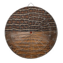 Brown Faux Alligator Leather