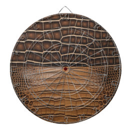 Brown Faux Alligator Leather Darttavla