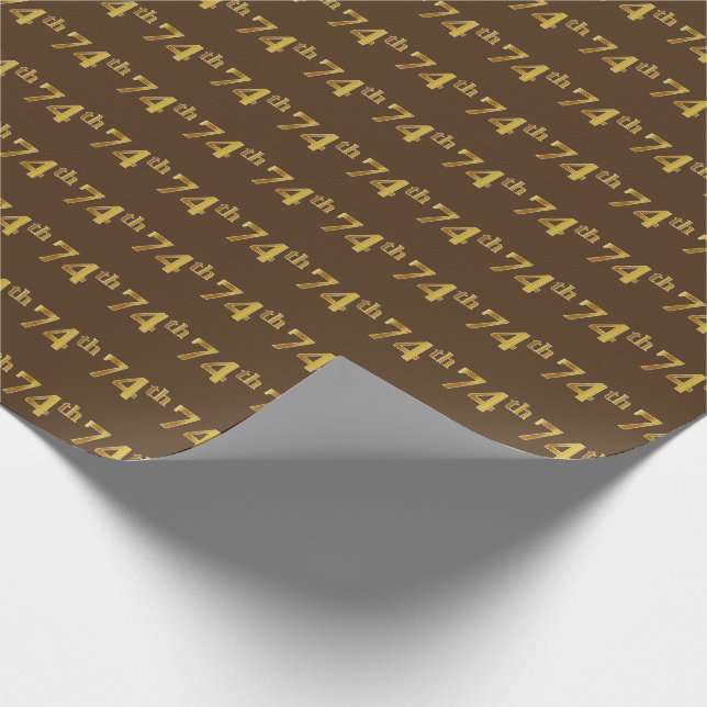 Brown, Faux Guld 74:e (74:e) händelsen Presentpapper (Hörn)