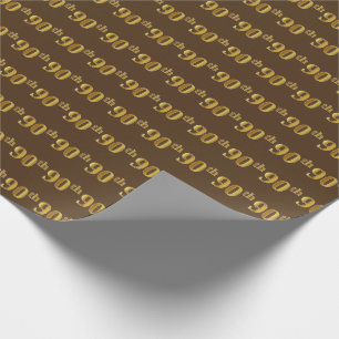 Brown, Faux Guld 90:e (Ninetieth)-händelse Presentpapper