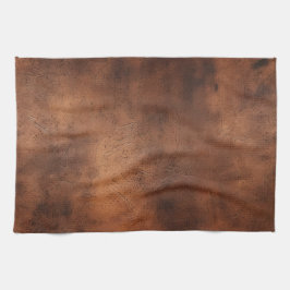 Brown Faux Leather Kökshandduk