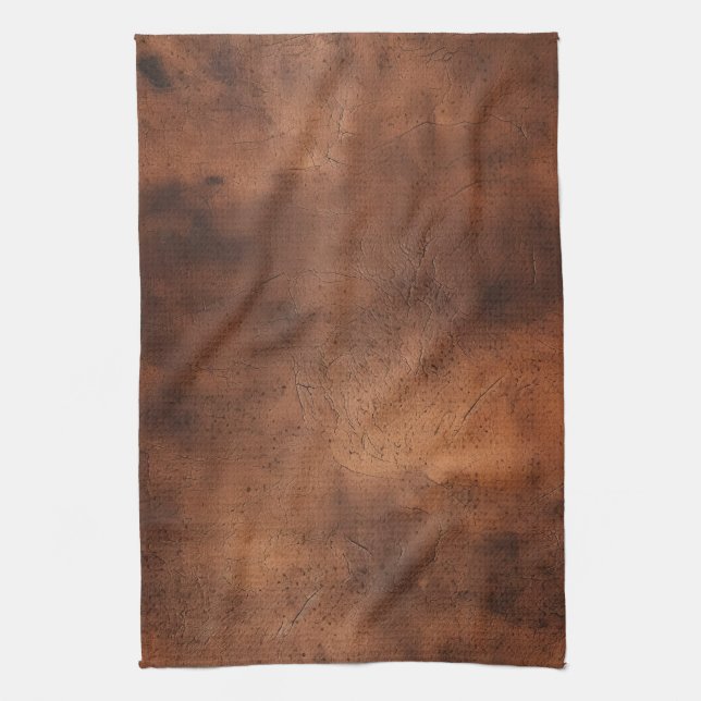 Brown Faux Leather Kökshandduk (Vertikal)